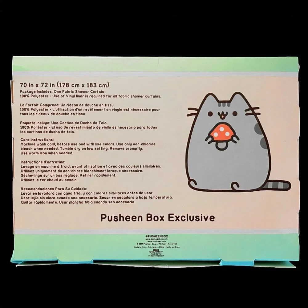 2017 Pusheen Box Exclusive Shower Curtain